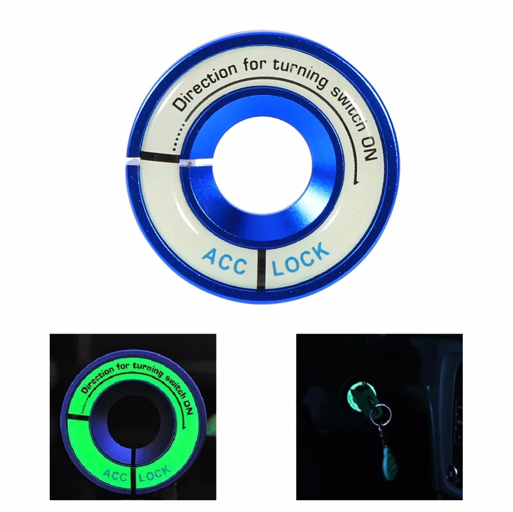 1 шт. Авто светящееся кольцо зажигания переключатель Крышка отделка для Skoda