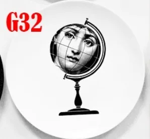 Винтажные принты rosenthal Piero fornasetti в пластинках, художественная тарелка для лица, Череп, на заказ, los platos, для искусства, спальни, дома, кафе, модные декоративные - Цвет: FF