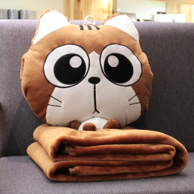 Мягкая подушка для рук с рисунком мультяшного Серого Кота 36x40 см одеялом