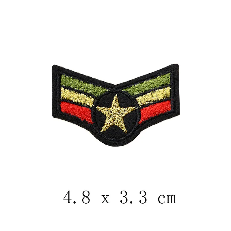 D458 1 шт. популярная вышитая Лоскутная Ткань военные нашивки для одежды эполеты полосы на рюкзаке плечо Эмблема для одежды - Цвет: D458
