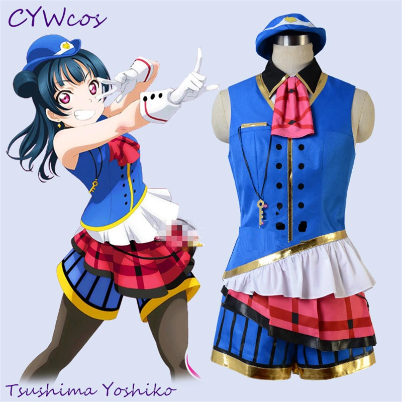 Женские вечерние костюмы Love Live Sunshine Aqours костюм для косплея Новогодняя