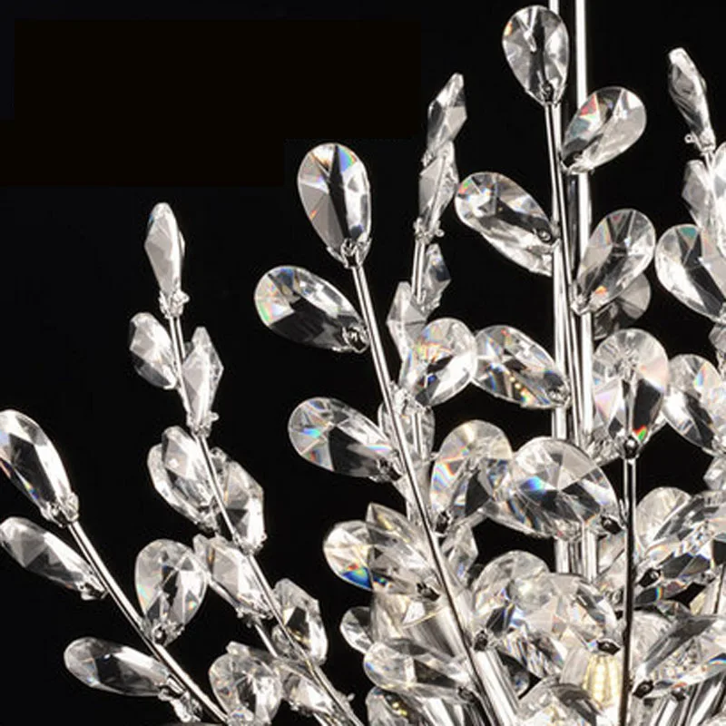 Modern Crystal LED Chandelier European Luxury Living Room Pendant Lamp Creative Tree Dining E14 Indoor Lights | Лампы и освещение