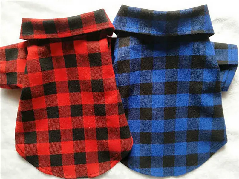 Pet Puppy Dog Clothes Plaid Shirt Coats Jackets For Small Dogs Clothing Yorkies Chihuahua | Дом и сад