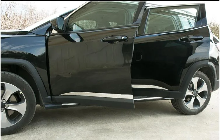 Для Jeep Compass 2017 2018 нержавеющая сталь Боковая внешняя дверь корпус литье Нижняя