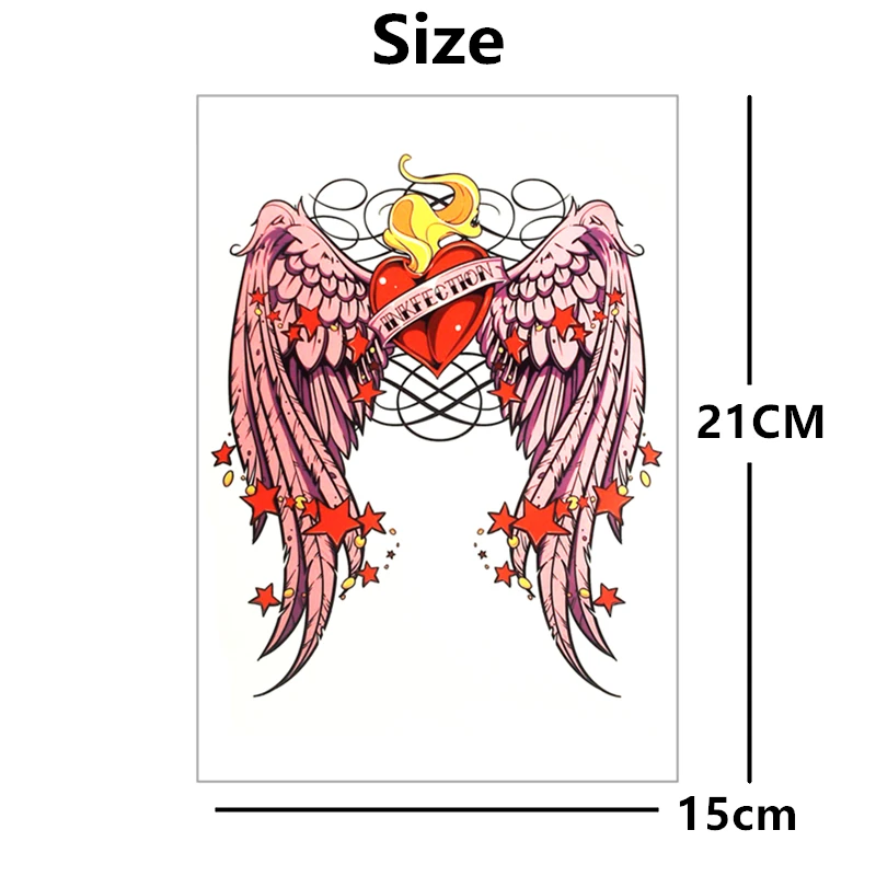 Временная татуировка SHNAPIGN с крыльями ангела боди арт флеш наклейка s 21*15 см