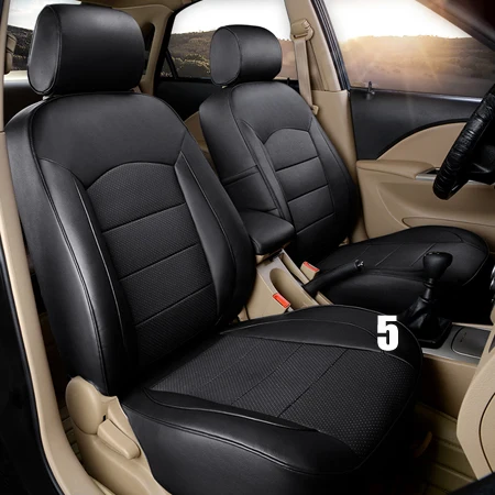 black for 5 seat Чехол для сидения автомобиля, кожаный Стильный чехол для Toyota Prado, чехол для сидений автомобиля для правой руки, чехлы для сидений автомобиля, набор - Название цвета: black for 5 seat