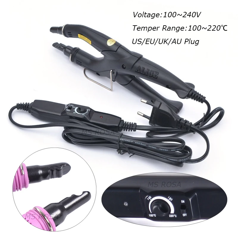 Машина Кератиновое железо Fusion UK Plug черный/розовый Fusion инструмент станок с раздвижной станиной волос тепла Fusion разъем палочка железа