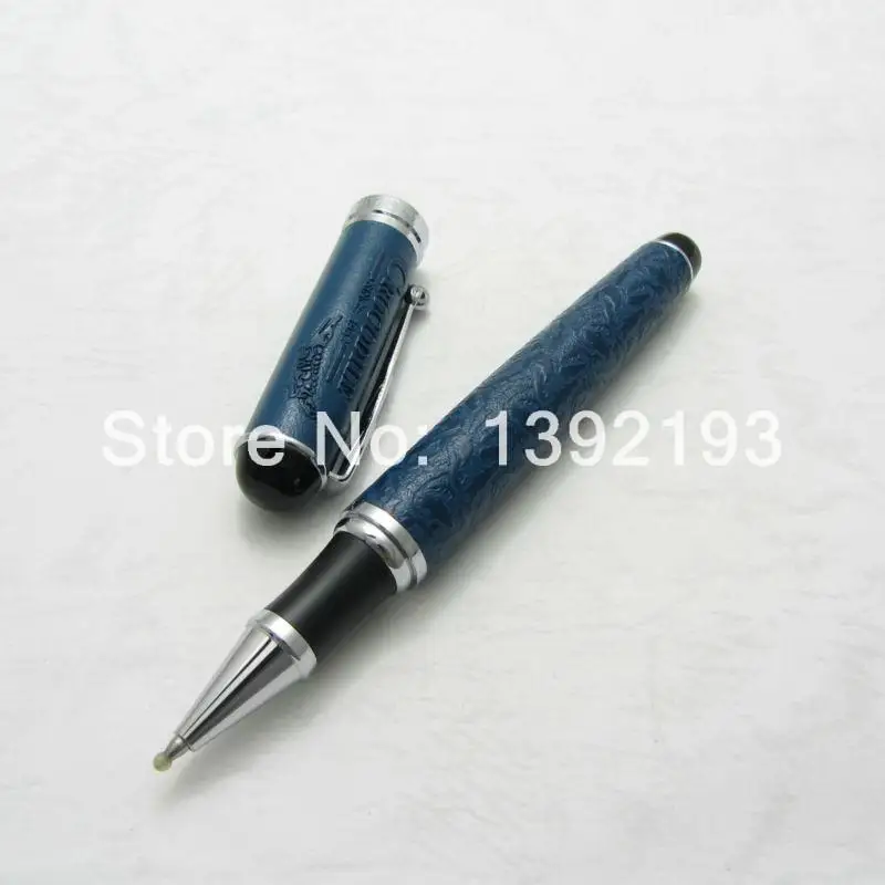Крокодил синий шариковая ручка крокодил печатный рисунок кожа ствола G151|leather and