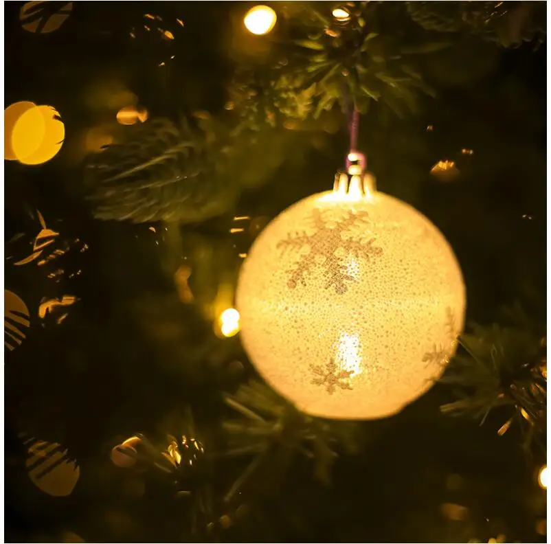 Хит 2019 Рождественский шар светящийся светильник орнамент с рождественской елкой