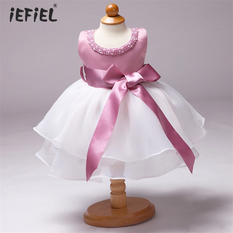 IEFIEL/платье для маленьких девочек платье пачка без рукавов с вырезом лодочкой