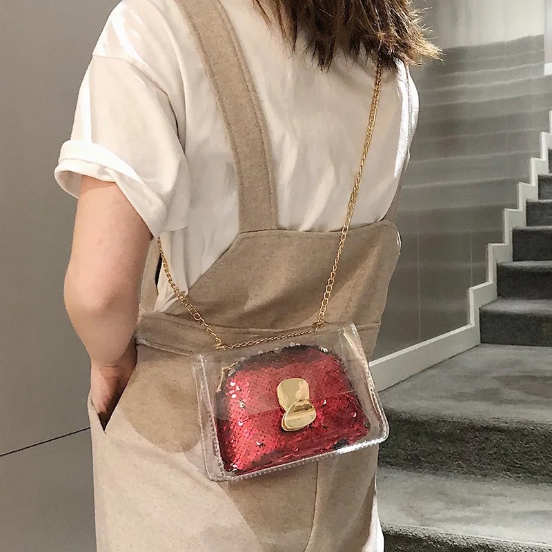 Прозрачная женская сумка через плечо 2019 качественные роскошные сумки из ПВХ
