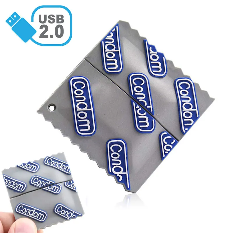 Презерватив USB Flash 8 ГБ 16 ГБ 32 ГБ 64 ГБ usb флэш-накопитель флеш-накопитель мультфильм презерватив usb флэш-накопитель USB Memory Stick
