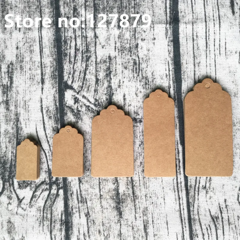 Фото Бирка из крафт-бумаги, разных размеров, для свадьбы, дня рождения, 100 шт. №1