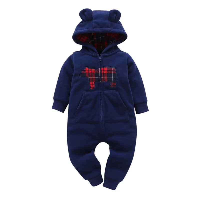 

Warm Winter Fleece Baby Romper Thick Jumpsuit Infant Baby Girls Pajamas Toddler Baby Girl Clothing