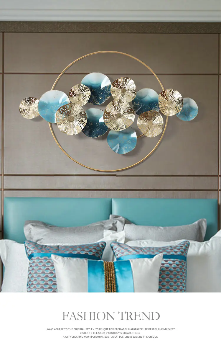 New Chinese 3D Stereo Wrought Iron Wall Hanging Round Shape Wall Decoration Crafts Home Livingroom Sofa Background Ormaments Art
