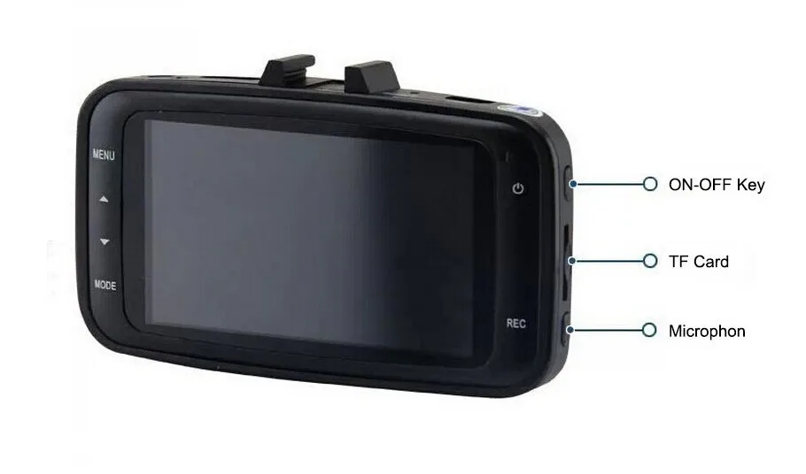 Full HD 1080 P Видеорегистраторы для автомобилей GS8000L автомобиля Камера 2," видео Регистраторы Dash Cam Ночное видение регистратор DashCam