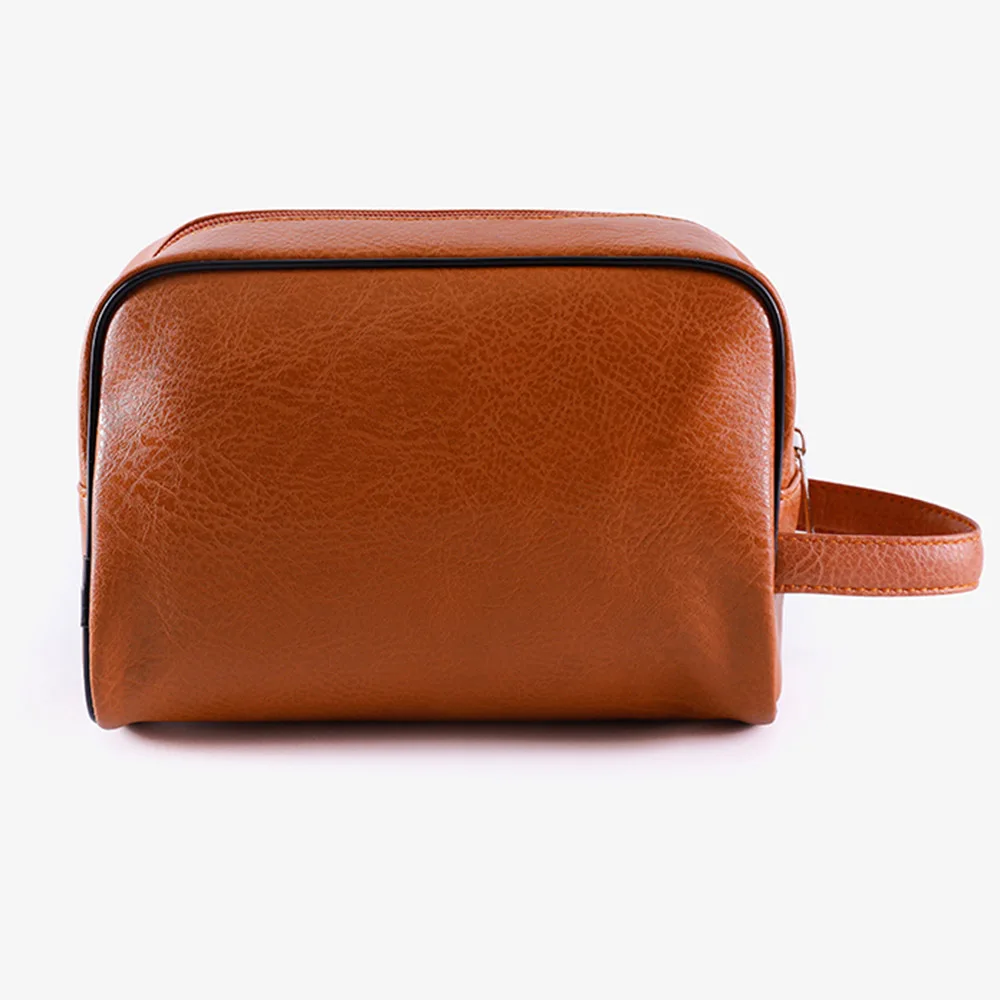 Brown Rectangle GABWE, женская косметичка, переносная, из искусственной кожи, косметички, косметичка, косметичка, Женский органайзер, дорожные сумки, косметичка - Цвет: Brown Rectangle