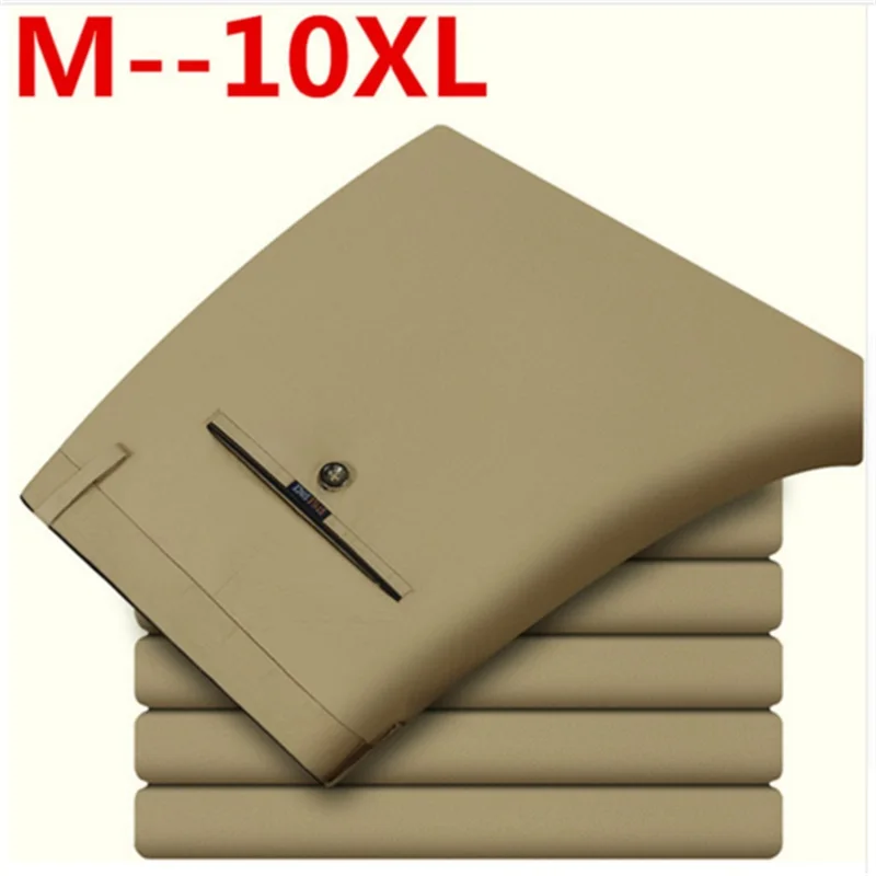 PLUS SIZE 10XL 9XL 8XL 6XL 5XL 4XL Spring Summer New Fashion 2017 Slim Straight Men Casual Pants Cotton Man Trousers | Мужская одежда