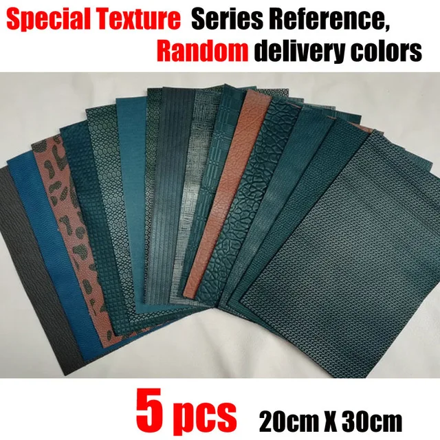5PCS Special Texture Растительного дубления воловьей кожи материал ткань кусок, кожа ткань для изготовления кожи ручной работы DIY Искусство ремесло швейная ткань - Цвет: 5PCS Special Texture