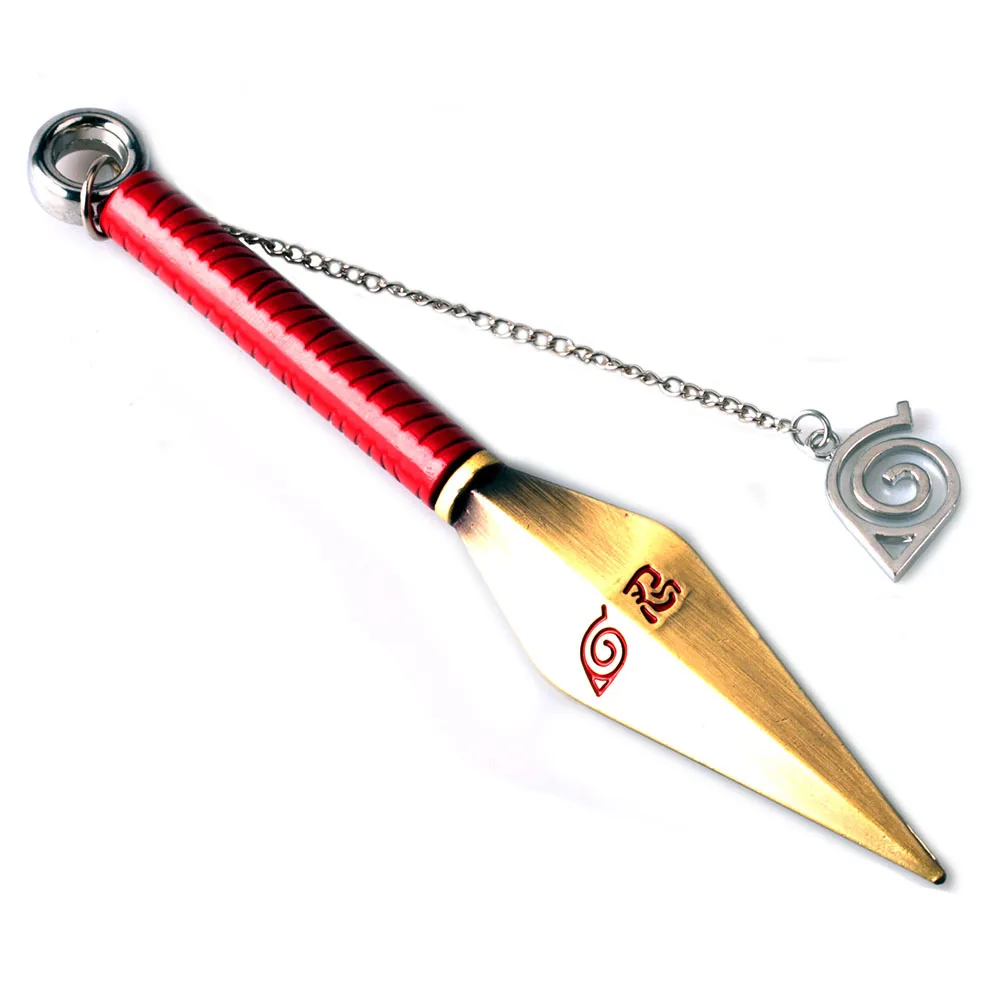 17cm Large Size Naruto Namikaze Minato Mrs Assad Knife Weapon Model Detachable With Chain Alloy Keychain Charms Keyring Gift | Украшения и