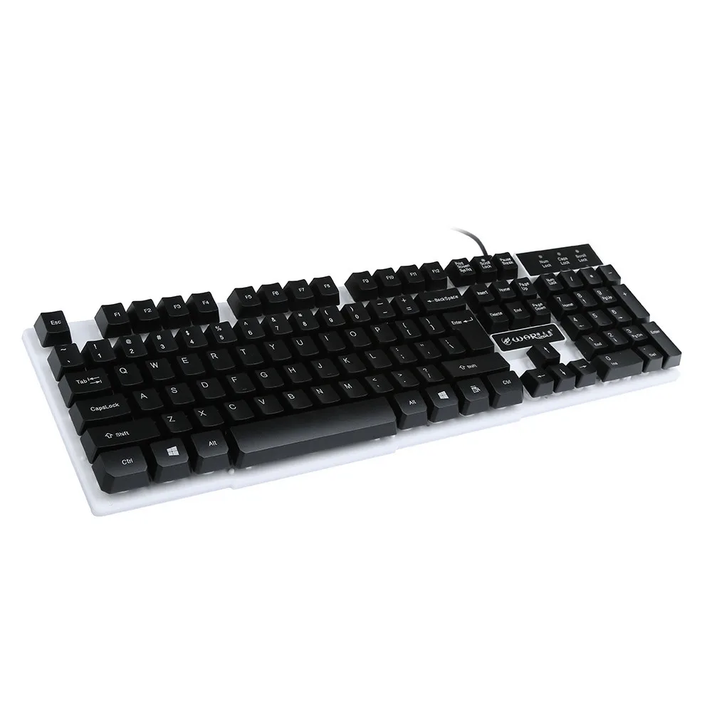 Проводная USB клавиатура VOBERRY светодиодная разноцветная игровая с подсветкой 104