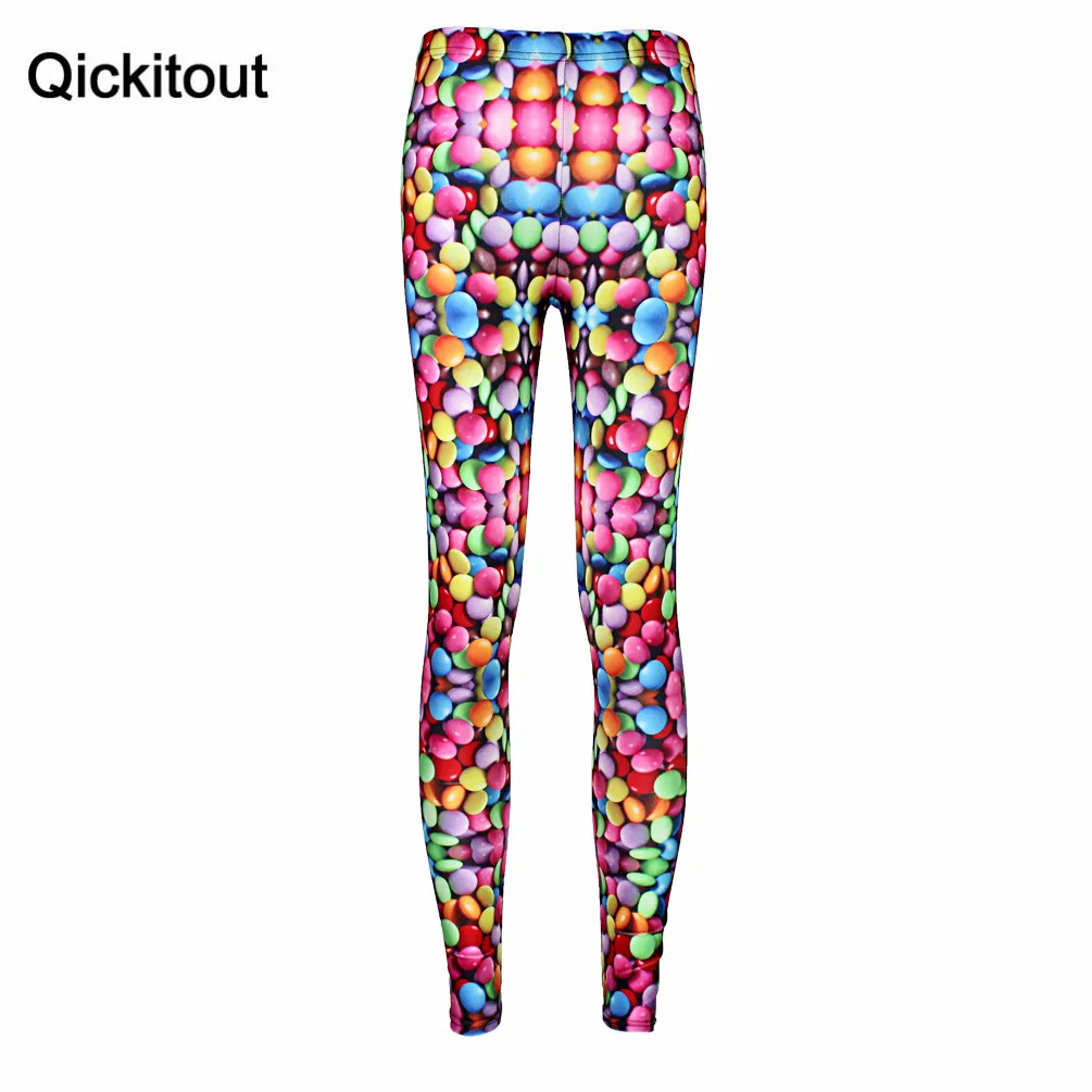 Цветной конфеты сладкий моды Для женщин леггинсы Горячая Летний стиль Леггинсы