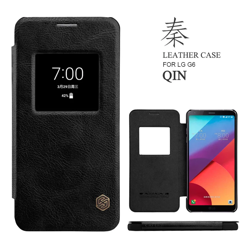 Для LG G8 ThinQ G6 чехол серия Nillkin Qin кожаный флип-чехол Роскошный деловой стиль чехол для телефона Coque для LG G8 ThinQ G6 флип-чехол