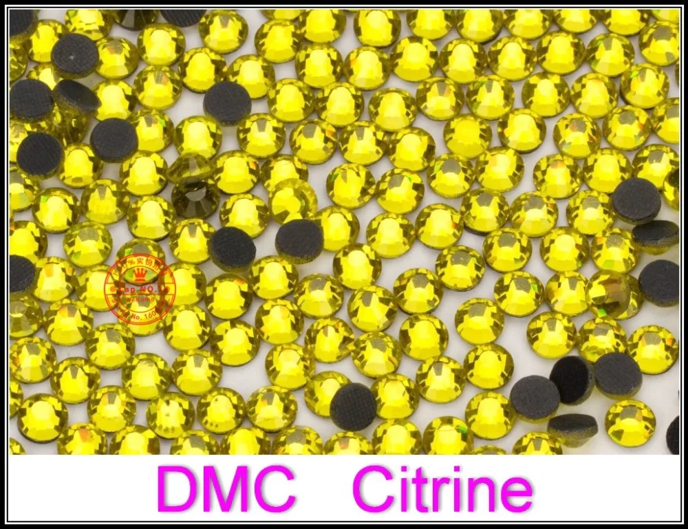 SS20 4 6 8 мм фотоцитрин 1440 дюйма DMC Горячая фиксация плоские стразы теплопередача