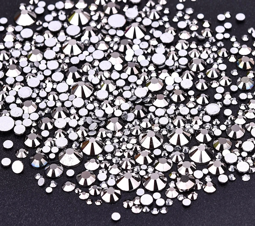 Polairs SMC SS3-SS30 &amp Mix Size Jet Hematite Crystal Stone Non Hotfix Стразы для дизайна ногтей | Дом и сад