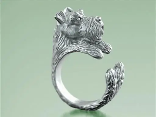 Drop shipping 3D миниатюрное кольцо шнауцера|schnauzer ring|ring ringminiature schnauzer |