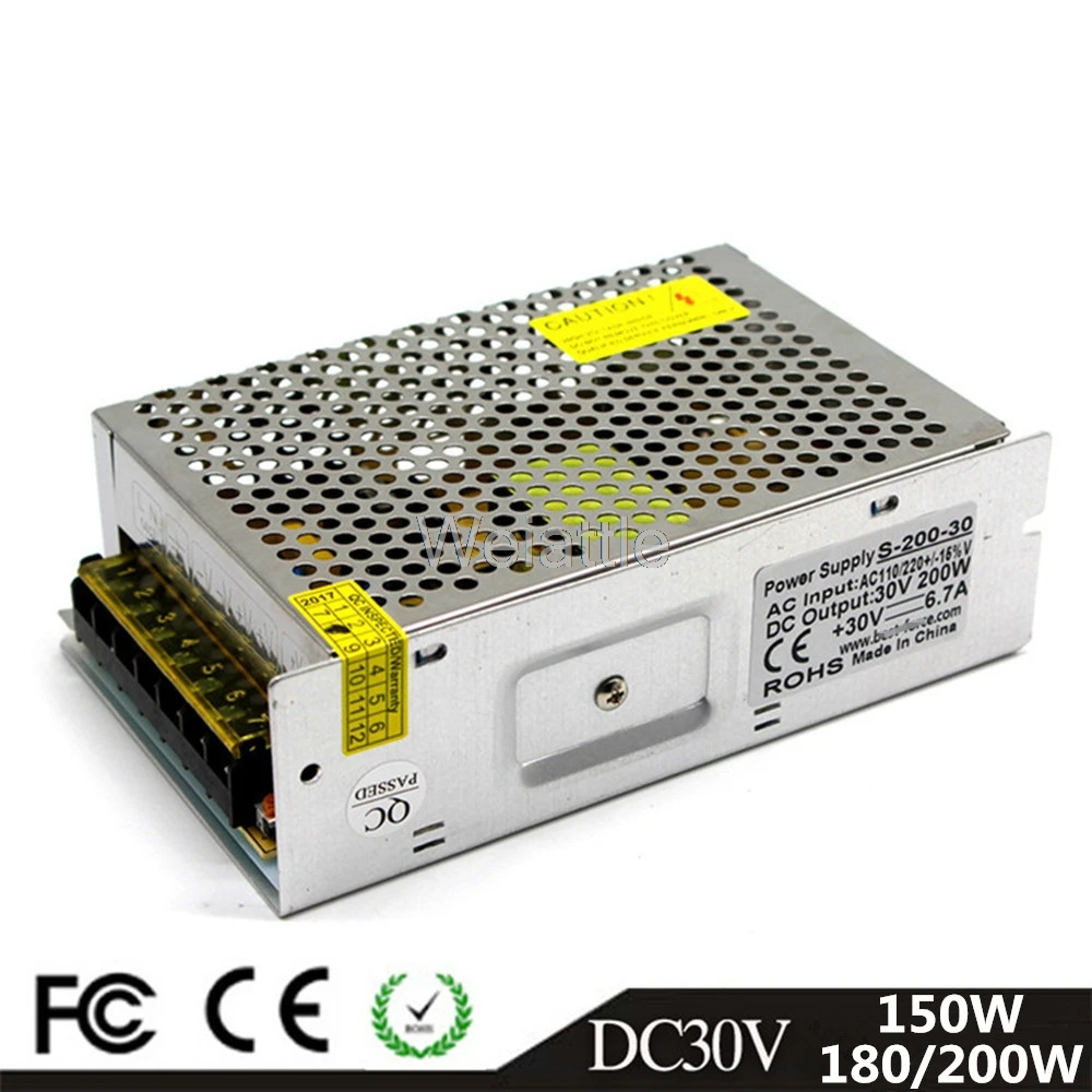 DC30V 150 Вт 180 200 светодиодный световой ремень импульсный источник питания 110/220 В