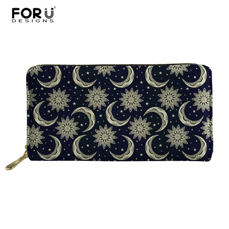 FORUDESIGNS/Sun Moon принт женские туфли из искусственной кожи для мобильного телефона