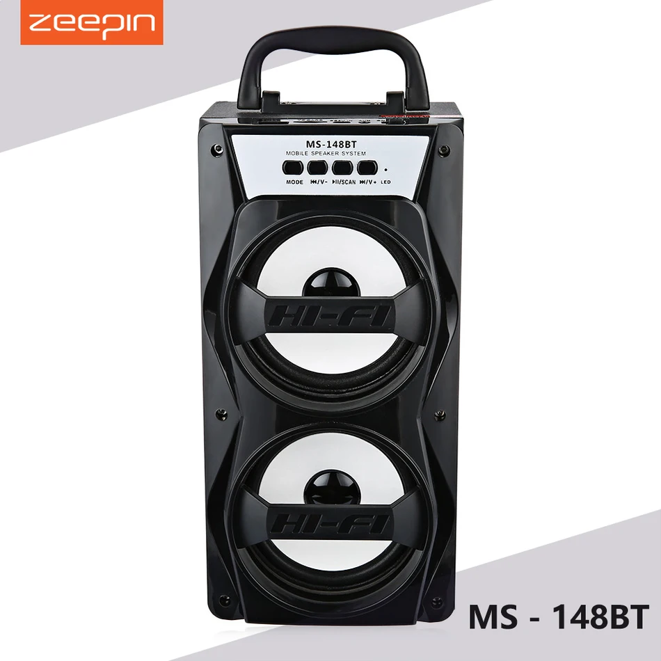 Zeepin ms 148bt 8 Вт динамик большой мощности bluetooth 2.0 портативный высокой выход fm радио