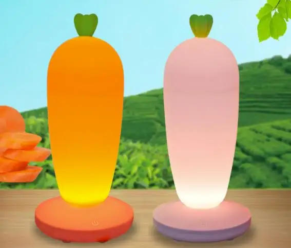 Новый USB курица морковь светодиодный ночник сенсорный выключатель Сенсорная
