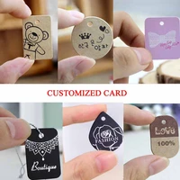 custom logo jewelry tag blank kraft pendant necklace card kraft packaging labels jewelry display card