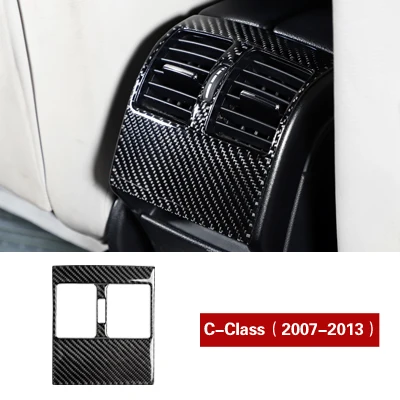 C class 2007-2013 TPIC успешно для mercedes w204 C класса интерьер автомобиля литья углеродного волокна сзади Кондиционер Vent крышка отделка воздуха на выходе Декор наклейки - Название цвета: C class 2007-2013