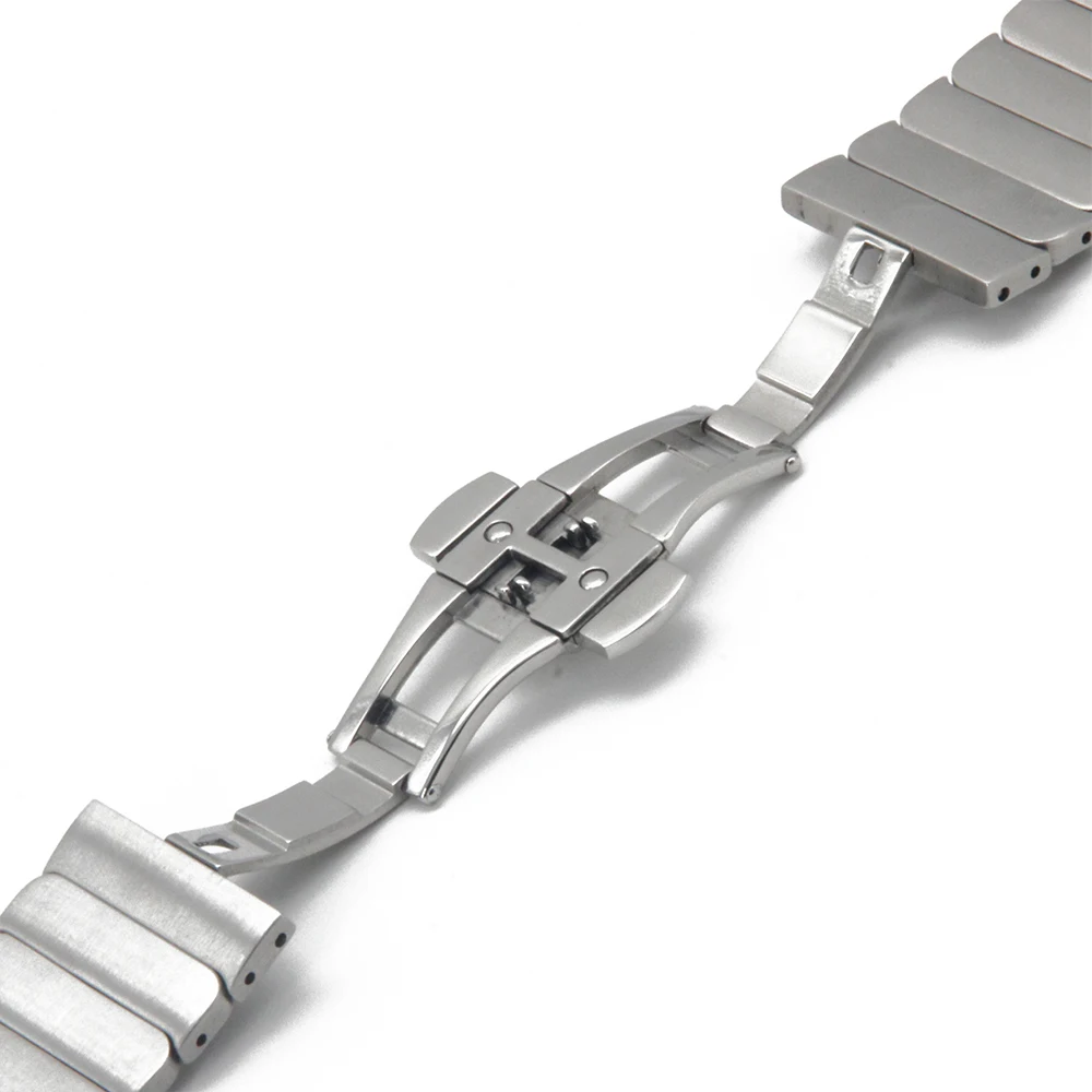 Stainless Steel Watchband for iWatch Apple Watch / Sport / Edittion 38mm 42mm Butterfly Buckle Strap Band Wrist Belt Bracelet