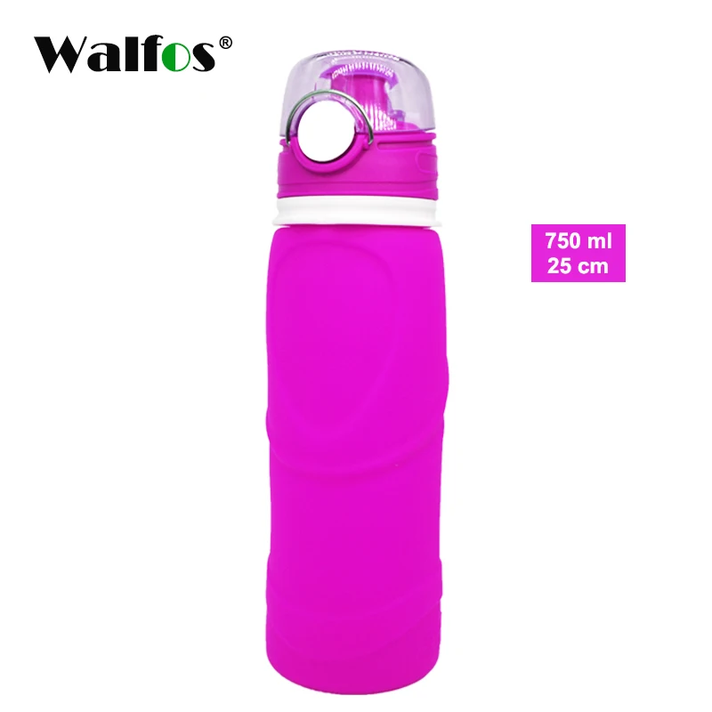 WALFOS Pink WALFOS 750 мл бутылка для воды My Sports соломенные бутылки для воды пластиковая портативная ручка велосипед стакан Тритан питьевой бренд - Цвет: WALFOS Pink