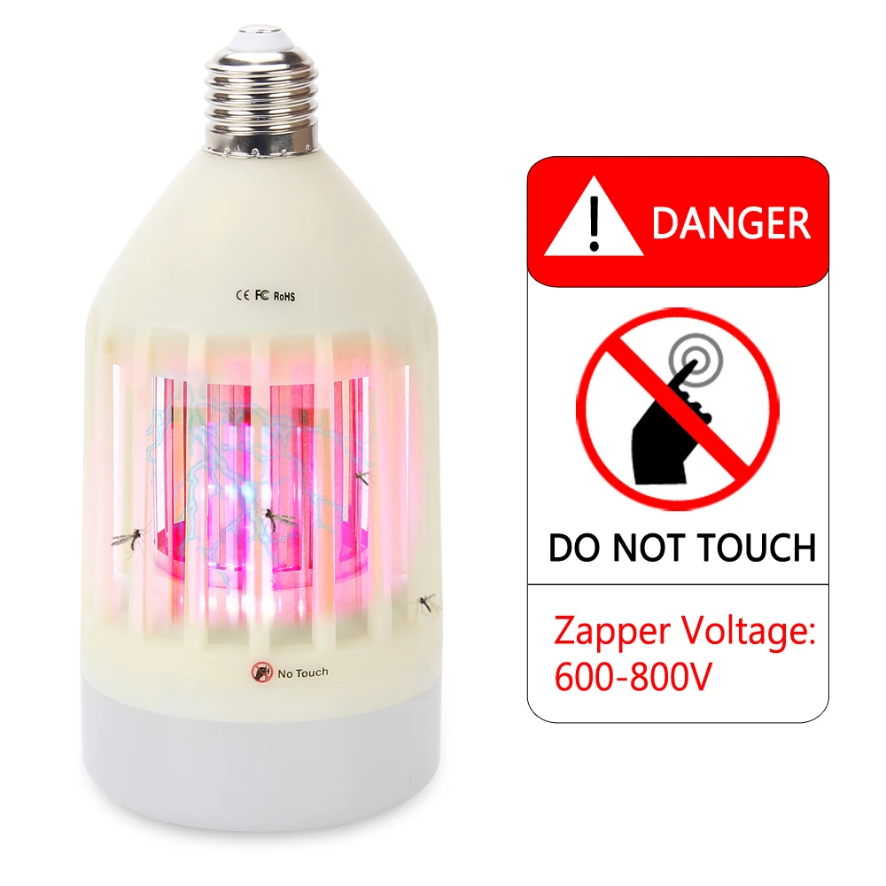 Комаров убийца светодиодный Лампа 220V 8 Вт Ошибка ЛАМПА Zapper E27 УФ комаров лампы