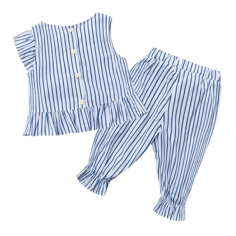 Комплект детской одежды из рубашки с оборками и брюк реглан бантом|clothing sets|set babyset