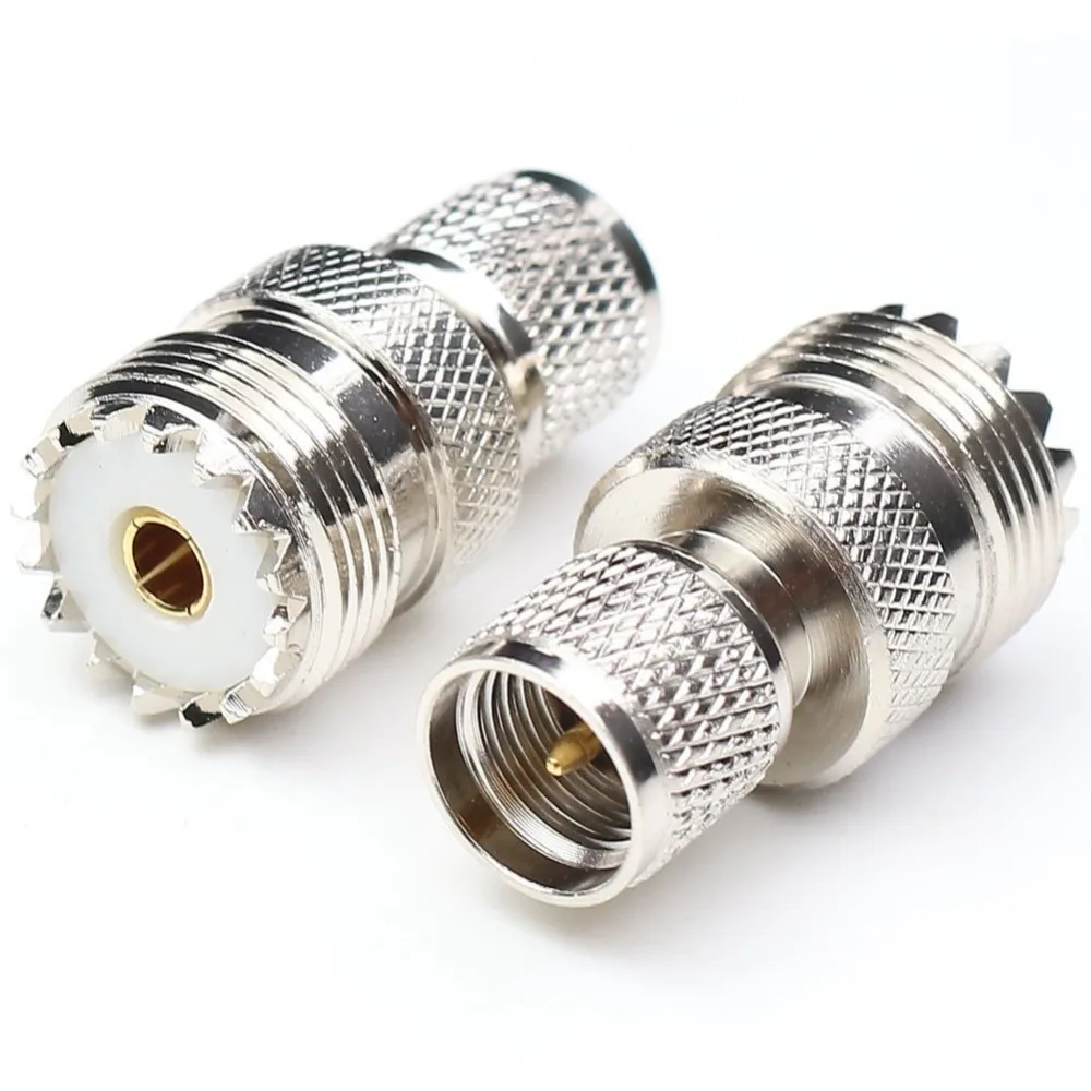2 шт. мини UHF Мужской к UHF Женский SO239 PL259 RF Разъем RF коаксиальный адаптер
