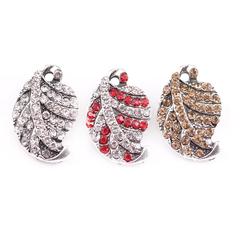 Большие листья с защелкой кнопки для 18 мм защелки браслетов подходят к защелкам