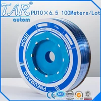 100mpiece high quality pneumatic hose pu tube od 10mm id 6 5mm plastic flexible pipe pu106 5 polyurethane tubing blue