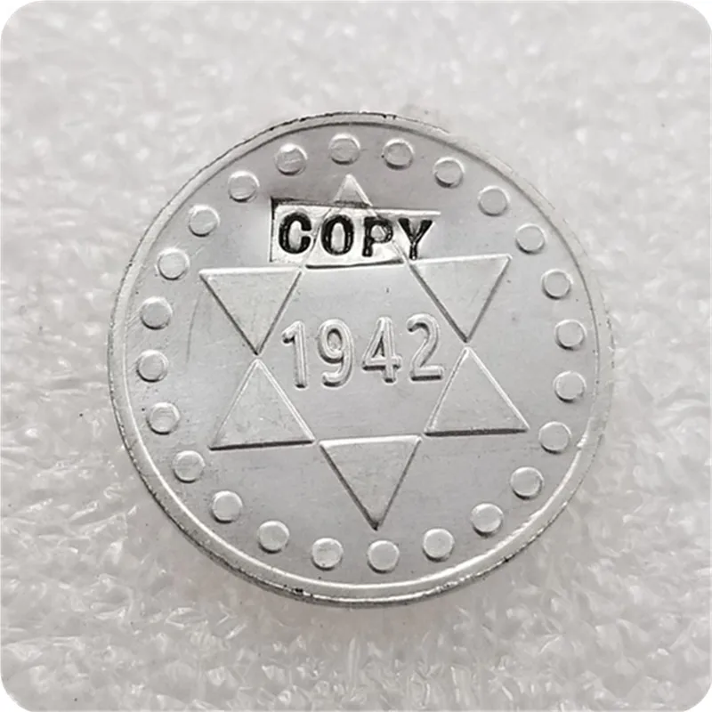 1942 Польша 5 Pfennig Лодзь геттоалюминиево магниевая МОНЕТА КОПИЯ БЕСПЛАТНАЯ