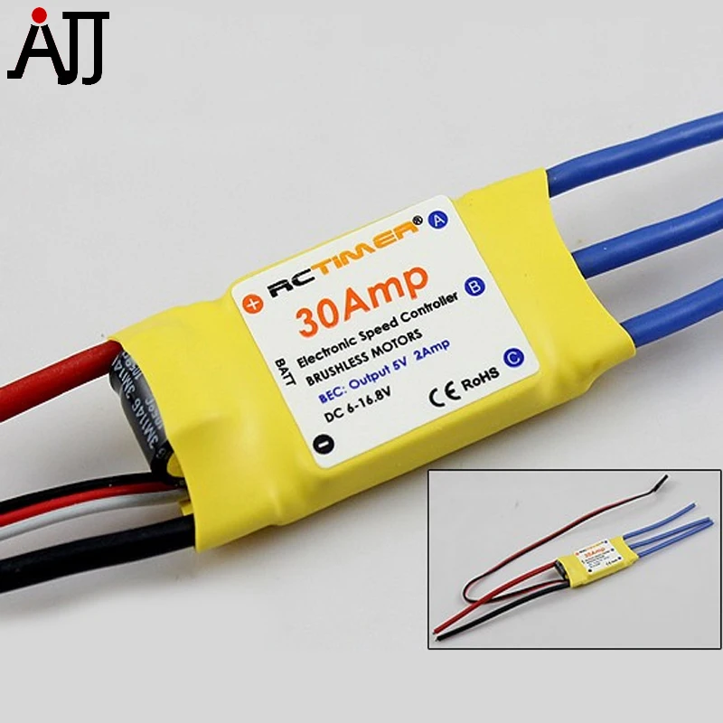 RCTimer 20A 30A ESC бесщеточный контроллер скорости двигателя для DIY FPV мультироторный