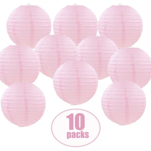 10 шт. в наборе, светильник, розовый китайский бумажный фонарик, шар, лампион для свадьбы, lanterne papier, открытый, для помещений, подвесной Декор