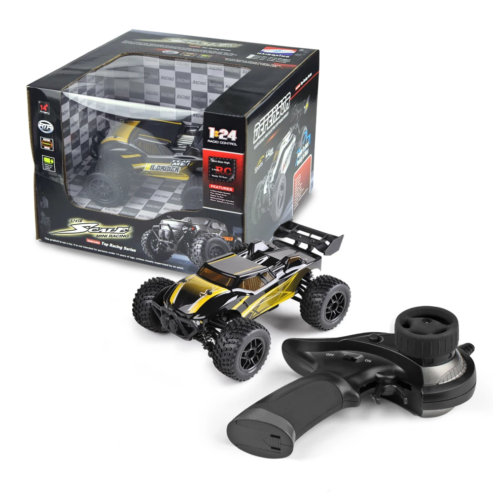 HAIBOXING RC Car 2128 4WD 2 4 ГГц 1:24 высокая скорость 28 км/ч пистолет пульт дистанционного