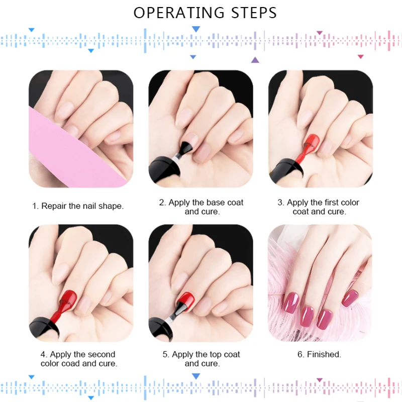 Набор УФ-гель-лаков для маникюра 5 мл Полупостоянный Гибридный Цветной Гель-лак