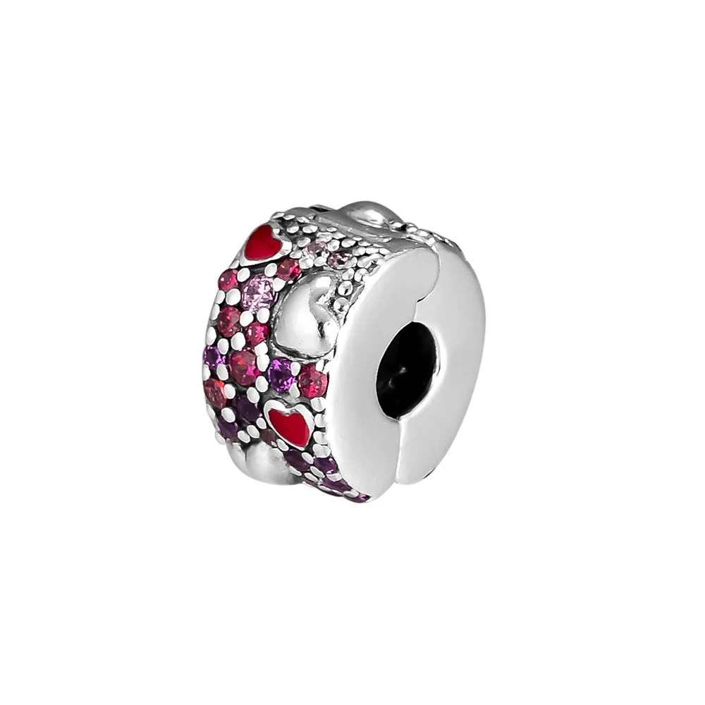 CKK серебро 925 ювелирные изделия подходит для браслетов Pandora очарование сердца