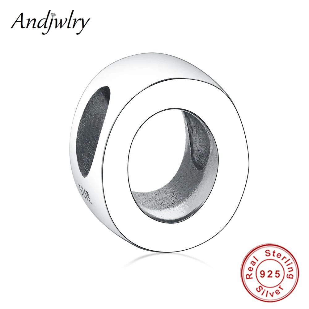 Ajw0320-O Подходит для браслетов Pandora, 925 пробы, серебро, оригинальные шармы от А до Я, бусина с буквой алфавита, сделай сам, изготовление ювелирных изделий, сделай сам, Berloque - Цвет: Ajw0320-O